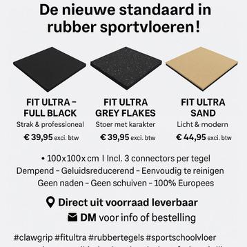 Nieuw de Ultra fit EPDM RUBBER SPORTVLOER 20mm beschikbaar voor biedingen