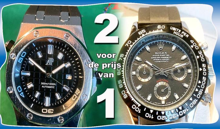 Twee prachtige horloges, Sieraden, Tassen en Uiterlijk, Horloges | Heren, Nieuw, Overige merken, Ophalen of Verzenden