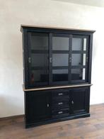 Moderne, houten buffetkast zwart, Ophalen, 200 cm of meer, 150 tot 200 cm, Zo goed als nieuw