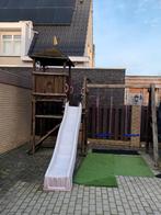 Gratis!!! Klimrek met glijbaan en hoogzit huisje, Ophalen, Gebruikt, Glijbaan