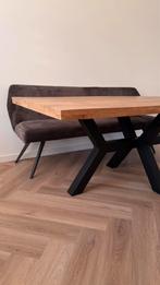 Eettafel + bank en stoelen, geen jaar oud, Ophalen, Zo goed als nieuw