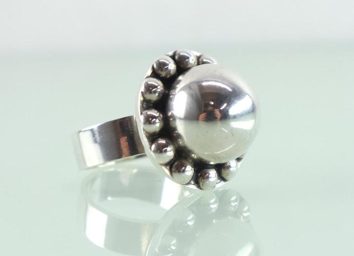 Zilveren ring Kultateollisuus Ky Finland jaren ‘70, Sieraden, Tassen en Uiterlijk, Antieke sieraden, Ring, Zilver, Ophalen of Verzenden