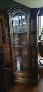 Eiken vitrinekast., Huis en Inrichting, Kasten | Vitrinekasten, Ophalen, Gebruikt, 50 tot 100 cm, 150 tot 200 cm