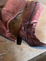 Bruine leren laarzen maat 38, Ophalen, Gedragen, Bruin, Hoge laarzen