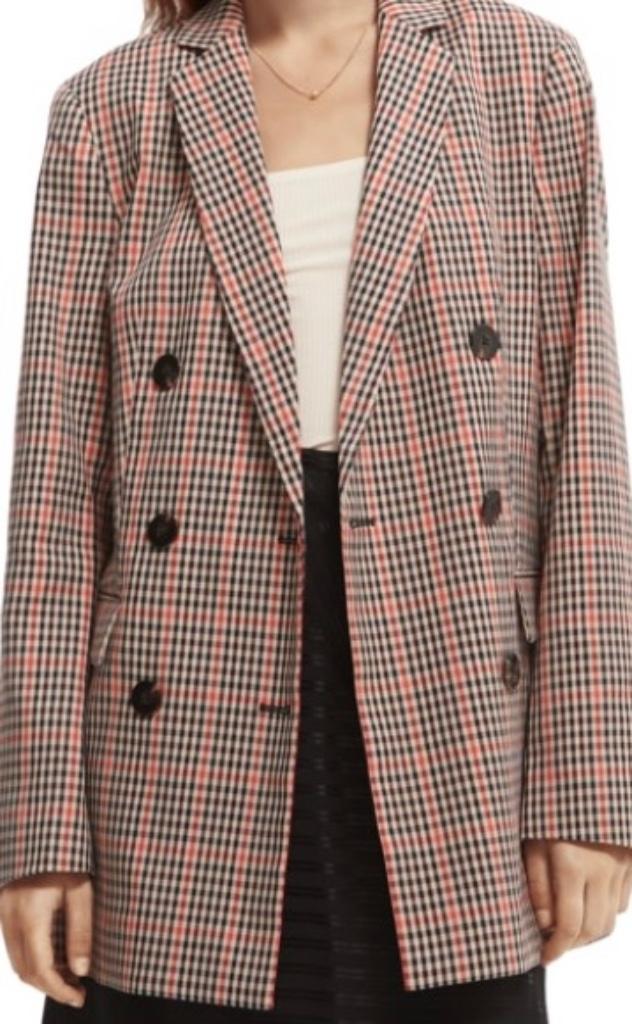 Maison scotch geruit double breasted blazer nieuw XS-S, Kleding | Dames, Jasjes, Kostuums en Pakken, Nieuw, Jasje, Maat 34 (XS) of kleiner
