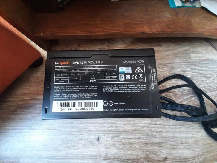 Be Quiet 400 watt psu voeding, Computers en Software, Interne voedingen, Zo goed als nieuw, Ophalen