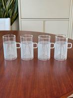 4 Bauhaus glazen Josef Hoffmann, Bieffeplast – vintage, Ophalen of Verzenden, Zo goed als nieuw, Overige typen