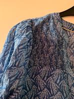 Blauwe blouse met print - Maat XL, Kleding | Dames, Ophalen of Verzenden, Zo goed als nieuw, Maat 38/40 (M), Blauw