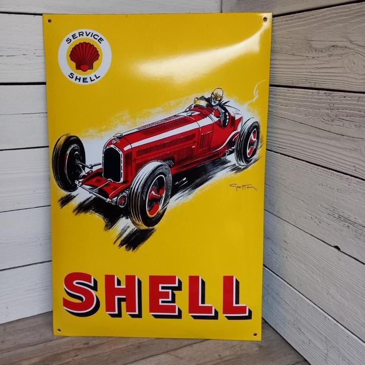Shell emaille reclame bord., Verzamelen, Merken en Reclamevoorwerpen, Zo goed als nieuw, Reclamebord, Ophalen of Verzenden