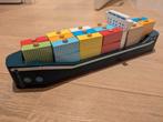 Jouéco houten containerschip, Ophalen, Zo goed als nieuw
