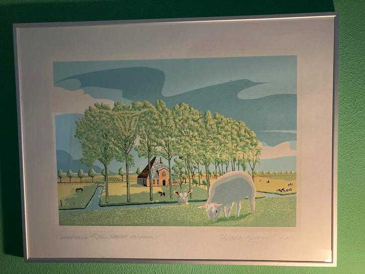 Marcus van Hoorn - Hollandse Pyramide - Zeefdruk, Antiek en Kunst, Kunst | Litho's en Zeefdrukken, Ophalen