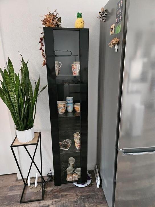 Hang/buffetkast zwart, Huis en Inrichting, Kasten | Buffetkasten, Gebruikt, 150 tot 200 cm, Minder dan 50 cm, 25 tot 50 cm, Ophalen