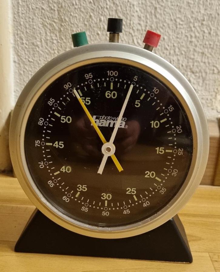 Vintage Tafelstopwatch, industrieel uit de jaren 70., Antiek en Kunst, Antiek | Klokken, Ophalen of Verzenden
