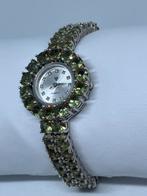 Zilveren 925 horloge met echte Zultanite stenen, Info@zilverenedelstenen.com, Polshorloge, Overige materialen, Nieuw