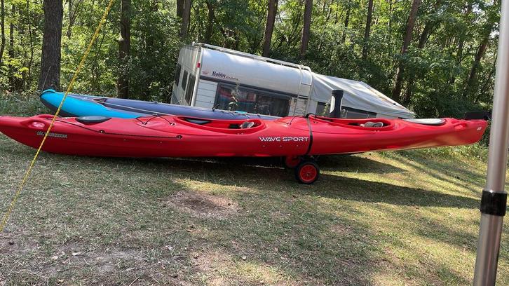 Wavesport horizon 2-persoonstoerkayak met roer, Watersport en Boten, Kajaks, Zo goed als nieuw, 2-persoons, Ophalen