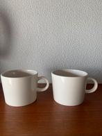 Arabia Finland Iittala Teema koffiekopjes (2) wit, Verzenden, Zo goed als nieuw, Effen, Kop(pen) en/of Schotel(s)