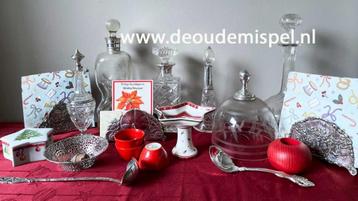 Kerst, Kristal, Glas, Zilver, Verzilverd , Porselein etc.... beschikbaar voor biedingen