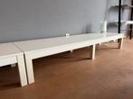 Twee witte tafels oorspronkelijk van IKEA, Huis en Inrichting, Ophalen, Gebruikt, Rechthoekig, Minder dan 50 cm