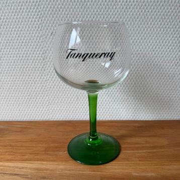 Vintage Tanqueray Gin Tonic Glazen, Groene Voet, Cadeau tip beschikbaar voor biedingen