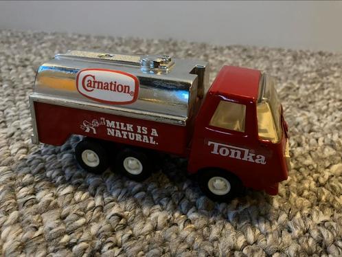 Tonka Carnation melktanker - vintage, Hobby en Vrije tijd, Modelauto's | 1:87, Gebruikt, Bus of Vrachtwagen, Ophalen of Verzenden