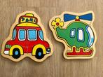 Inlegpuzzels (3 stuks), Ophalen, Minder dan 10 stukjes, Gebruikt, 2 tot 4 jaar