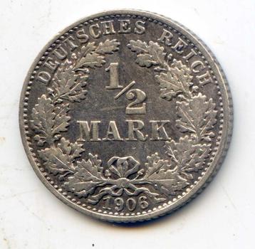 Duitsland 1/2 Mark 1906 E beschikbaar voor biedingen