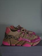 DWRS roze met panterprint sneakers 38, Kleding | Dames, Ophalen of Verzenden, Zo goed als nieuw, Roze, Sneakers of Gympen