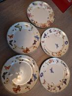 JBS Ontbijtbordjes: 4 Vlinders & 1 Wild Garden Serie, Huis en Inrichting, Keuken | Servies, Gebruikt, Ophalen of Verzenden, Bord(en)