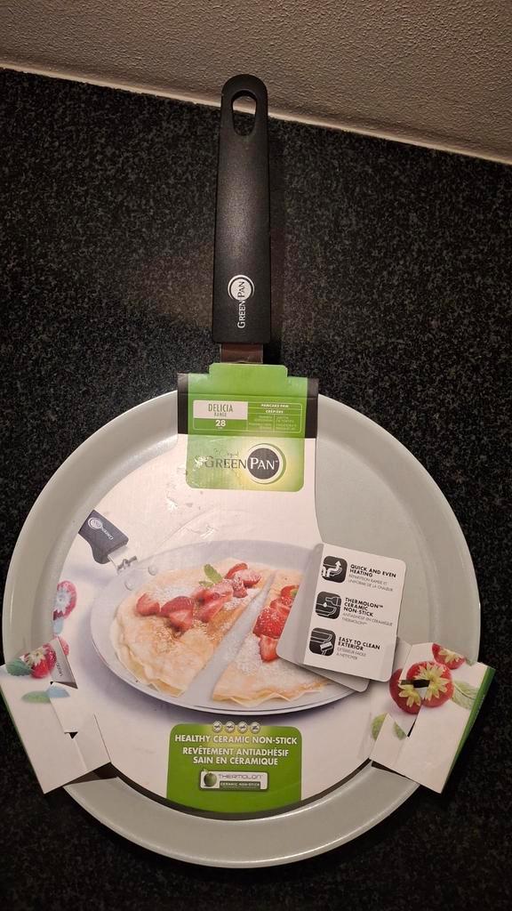 GreenPan Delicia pannenkoekenpan 28cm - Nieuw!, Huis en Inrichting, Keuken | Potten en Pannen, Nieuw, Overige typen, Overige materialen