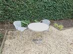 Tuinset voor tuin of terras: tafel met 2 stoelen, Tuinset, Eettafel, Gebruikt, Ophalen of Verzenden