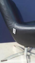Vintage leren design fauteuil, Hjort knudson, Scandinavisch, Ophalen, Scandinavisch design, Gebruikt, Leer