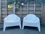 2 witte ikea skarpö kuipjes, Tuin en Terras, Tuinstoelen, Ophalen, Zo goed als nieuw, Kunststof