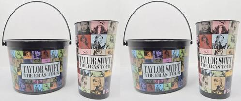Taylor Swift - "The Eras Tour" 2x Cinema Beker en 2x Emmer, Verzamelen, Muziek, Artiesten en Beroemdheden, Nieuw, Gebruiksvoorwerp