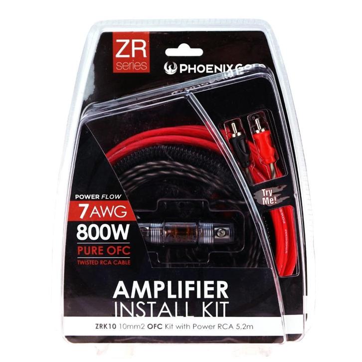 Phoenix Gold ZRK10 Power FLOW 10mm2 Kabel kit 5,2m tot 800W, Auto diversen, Autospeakers, Nieuw, Verzenden
