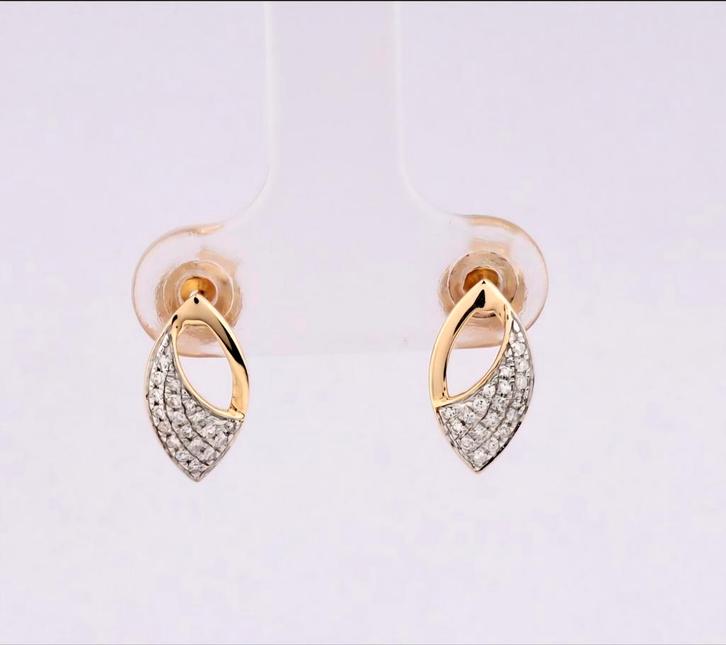 14 k oorbellen, Sieraden, Tassen en Uiterlijk, Oorbellen, Zo goed als nieuw, Goud, Ophalen of Verzenden