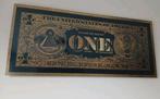 schilderij op plexiglas One dollar  Washington gold, Ophalen of Verzenden