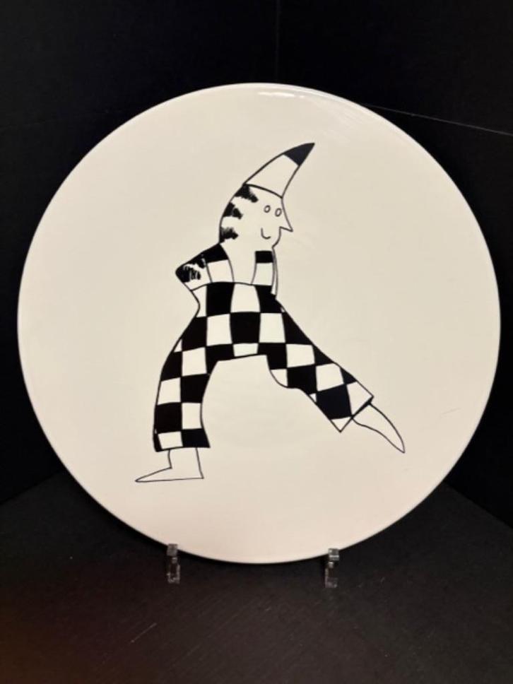 Keramiek taart/gebak plateau + bord. (helaas maar 1 bord)., Antiek en Kunst, Kunst | Designobjecten, Ophalen of Verzenden