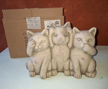 Clayre & Eef Decoratie Katten - Horen, zien en zwijgen. beschikbaar voor biedingen