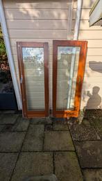 Houten openslaande deuren met kozijn., Doe-het-zelf en Verbouw, Ophalen, Gebruikt, Gevelraam of Ruit, 160 cm of meer