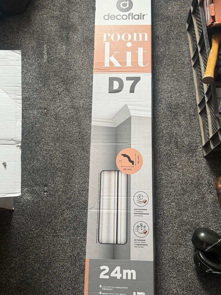 12m Decoflair Plafondlijsten + 2 Kit Tubes - Nieuw, Ophalen, Minder dan 25 mm, Overige typen, Nieuw