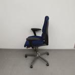 Giroflex bureaustoel - blauwe stof, Huis en Inrichting, Bureaustoelen, Ophalen, Gebruikt, Zwart