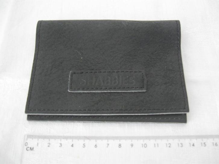 SHABBIES leren paspoort hoes documenten mapje als nieuw, Sieraden, Tassen en Uiterlijk, Portemonnees, Zo goed als nieuw, Grijs