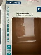 Witte Halogeen Inbouwspots + 4 Lampjes, Ophalen, Halogeen, Metaal of Aluminium, Zo goed als nieuw