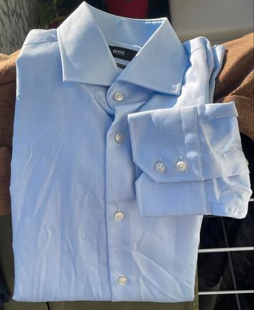 Hugo Boss 100% Katoen zakelijke overhemd Blauw beschikbaar voor biedingen