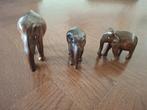 Vintage houten olifantjes, Antiek en Kunst, Kunst | Beelden en Houtsnijwerken, Ophalen of Verzenden
