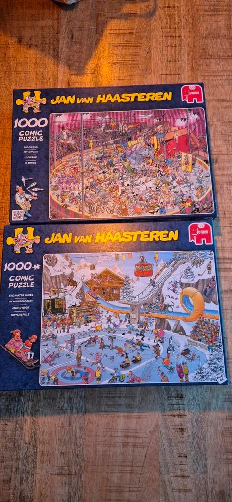 Jan van Haasteren Puzzels: Circus & Winterspelen, Hobby en Vrije tijd, Denksport en Puzzels, Gebruikt, Legpuzzel, 500 t/m 1500 stukjes