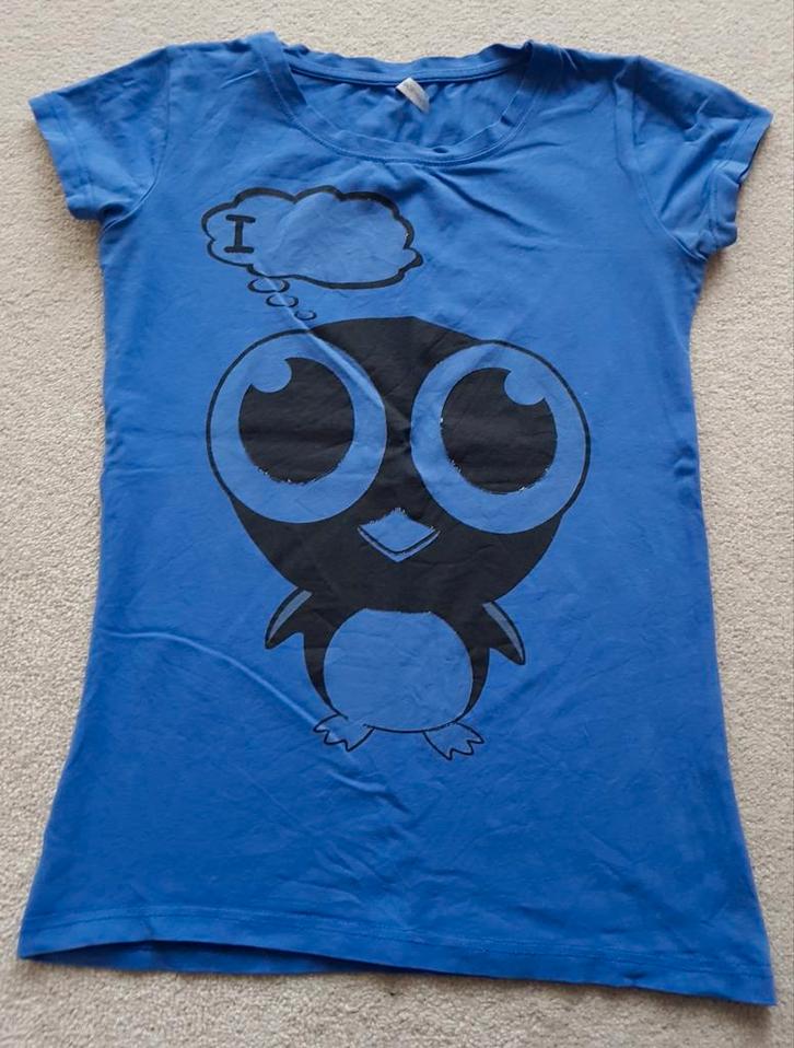 T-shirt aloha disney maat xs blauw geel pinguin shirt dames, Kleding | Dames, T-shirts, Gedragen, Maat 34 (XS) of kleiner, Blauw