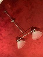 Stijlvolle Tafellamp met Twee Lampen, Huis en Inrichting, Lampen | Hanglampen, Ophalen of Verzenden, Zo goed als nieuw, Glas, Minder dan 50 cm
