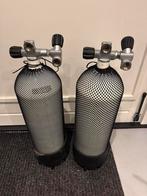 2x 10L duikfles 232bar dubbele kraan in de keur, Watersport en Boten, Duiken, Ophalen of Verzenden, Zo goed als nieuw, Duikfles