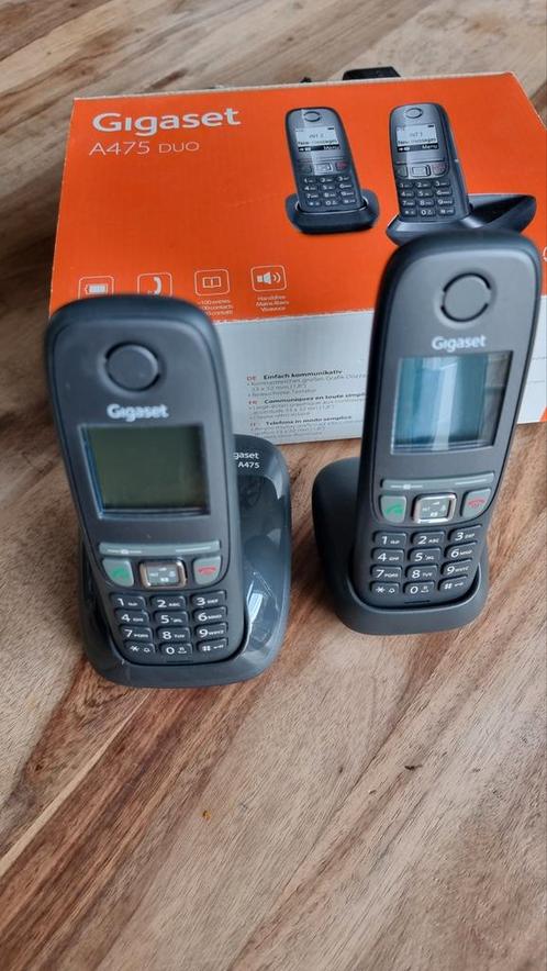 Gigaset A475 Duo - Draadloze Telefoon Set, Telecommunicatie, Vaste telefoons | Handsets en Draadloos, Gebruikt, 2 handsets, Stralingsarm